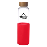 Promotional 18 oz. James Glass Bottle in Red