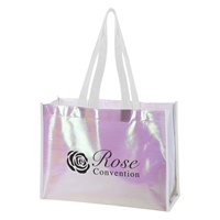 Custom Promotional Mini Pearl Laminated Non-Woven Tote Bag with White Accents