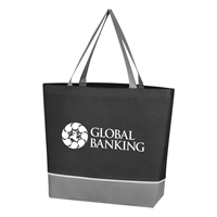 Custom Promotional Black Non Woven Overtime Tote Bag