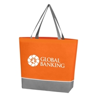 Promotional Custom Non Woven Overtime Tote Bag in Orange