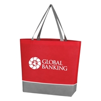 Custom Red Non Woven Overtime Tote Bag