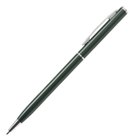 Promotional Slim Metal Silver Pen in Green