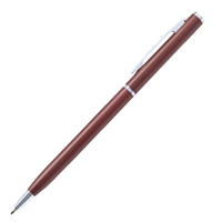 Custom Slim Metal Silver Pen in Burgundy