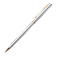 Custom Slim Metal Gold Pen in Silver