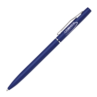 Promotional Matte Navy Blue Twist Action Aluminum Ballpoint Pen