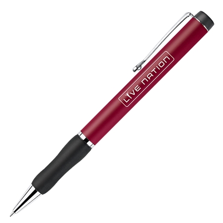 Custom Promotional Matte Burgundy Twist Action Aluminum Ballpoint