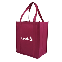 Picture of Custom Printed Nonwoven Grocery Tote - 12"W x 13"H x 8"D