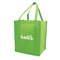 Picture of Custom Printed Nonwoven Grocery Tote - 12"W x 13"H x 8"D