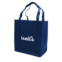 Picture of Custom Printed Nonwoven Grocery Tote - 12"W x 13"H x 8"D