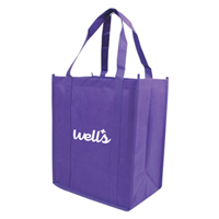 Picture of Custom Printed Nonwoven Grocery Tote - 12"W x 13"H x 8"D