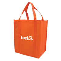 Picture of Custom Printed Nonwoven Grocery Tote - 12"W x 13"H x 8"D