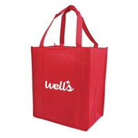 Picture of Custom Printed Nonwoven Grocery Tote - 12"W x 13"H x 8"D