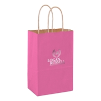 Imprinted Matte Twisted Paper Shopping Bags