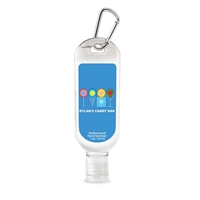 Custom Antibacterial Hand Sanitizer with Carabiner	