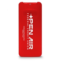 Red Mini Credit Card Sanitizer with Logo