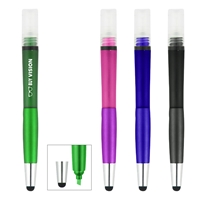 Custom Printed Refillable Spray Bottle With Highlighter & Stylus