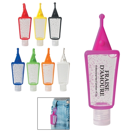 Custom 1 oz. Hand Sanitizer In Silicone Holder