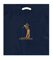 Custom 20 x 22 x 4 Fold-Over Die Cut Bag - Navy Blue