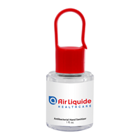 Branded 1oz. Hand Sanitizer with Carabineer Cap