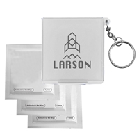 Custom Printed Antiseptic Wipes In Carrying Case Keychain