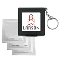 Antiseptic Wipes In Carrying Case Keychain with your logo