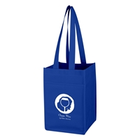 Custom Printed Non-Woven 4 Bottle Wine Tote Bag