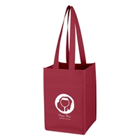Imprinted Non-Woven 4 Bottle Wine Tote Bag