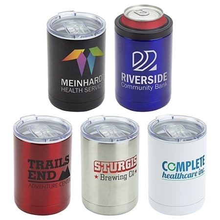 Custom 12 oz. Vacuum Insulated Stainless Steel Tumbler + Can Cooler