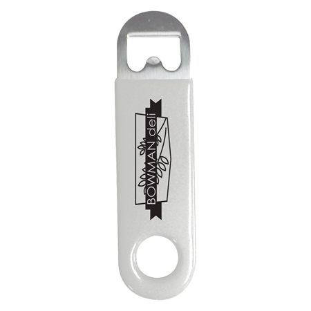 Custom White Bottle Opener with Logo